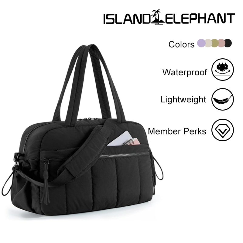 ISLAND ELEPHANT Shoulder Bag Waterproof Lightweight Sport Tote Bag Travel Duffel Bag