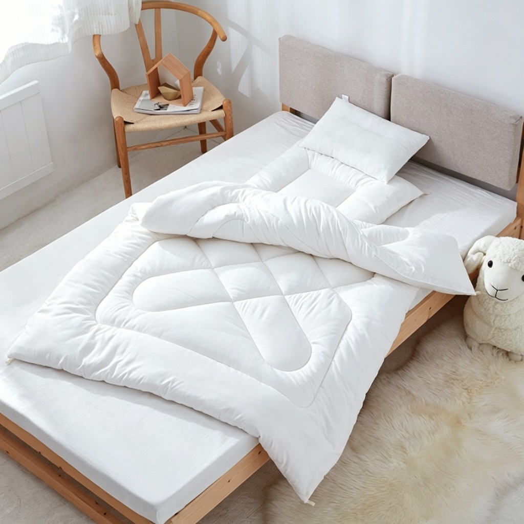 Plain White Comforter Single/Double/Queen/King size Cotton