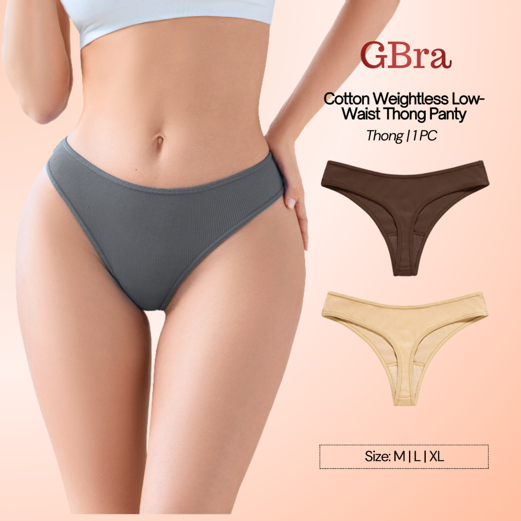 GBra┃Cotton, Weightless, Low-Waist Panty, Cotton Underwear