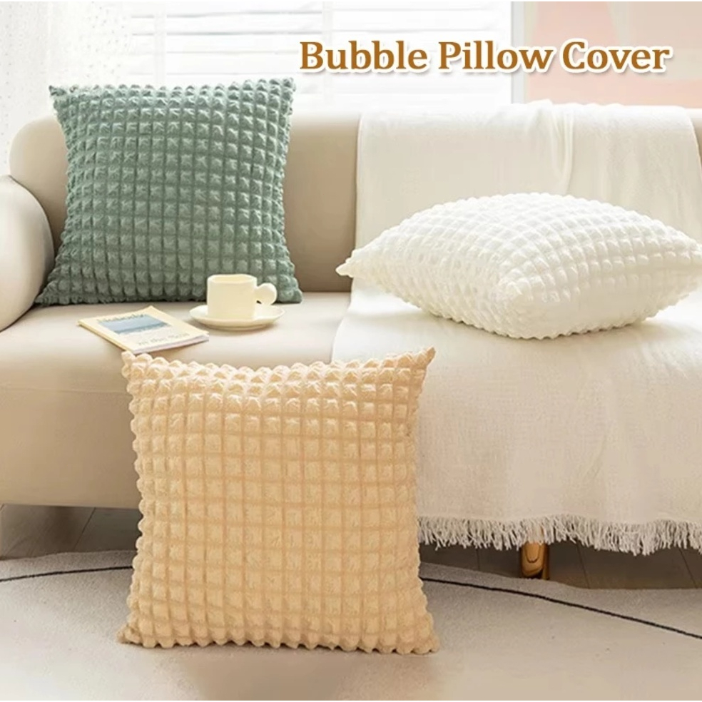 COD 18 * 18 inch pillowcase, stretchable soft square pillowcase, velvet pillowcase solid color