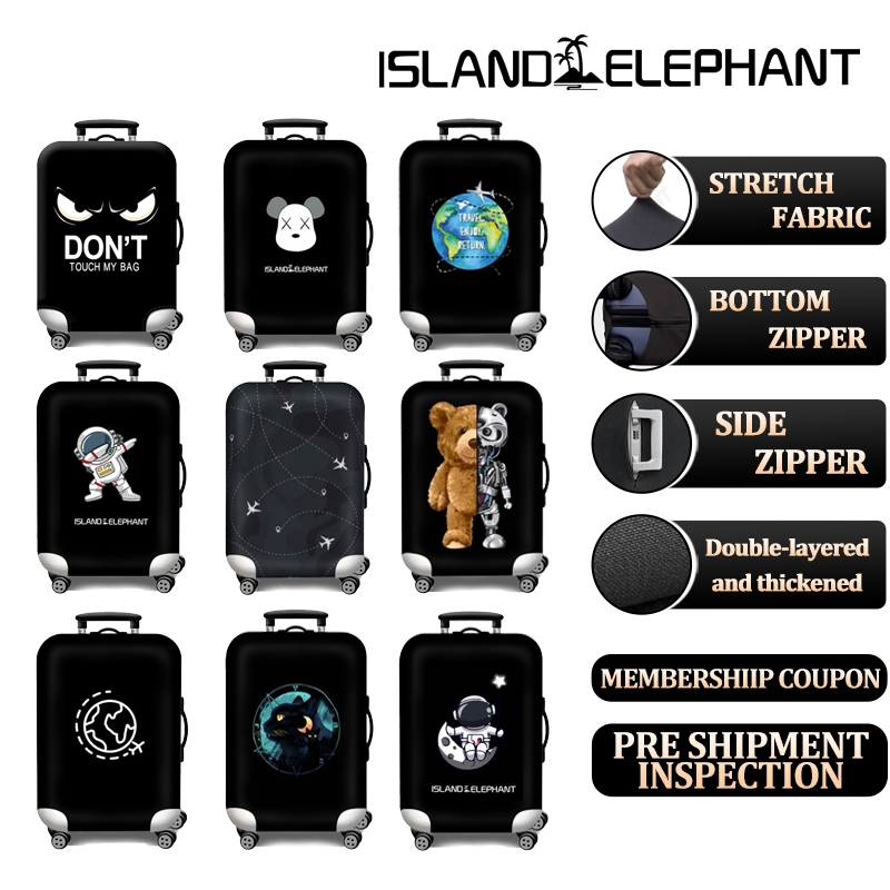 ISLAND ELEPHANT Luggage Cover Protector 20-28 inch Shields from Dirt Scratches Elastic