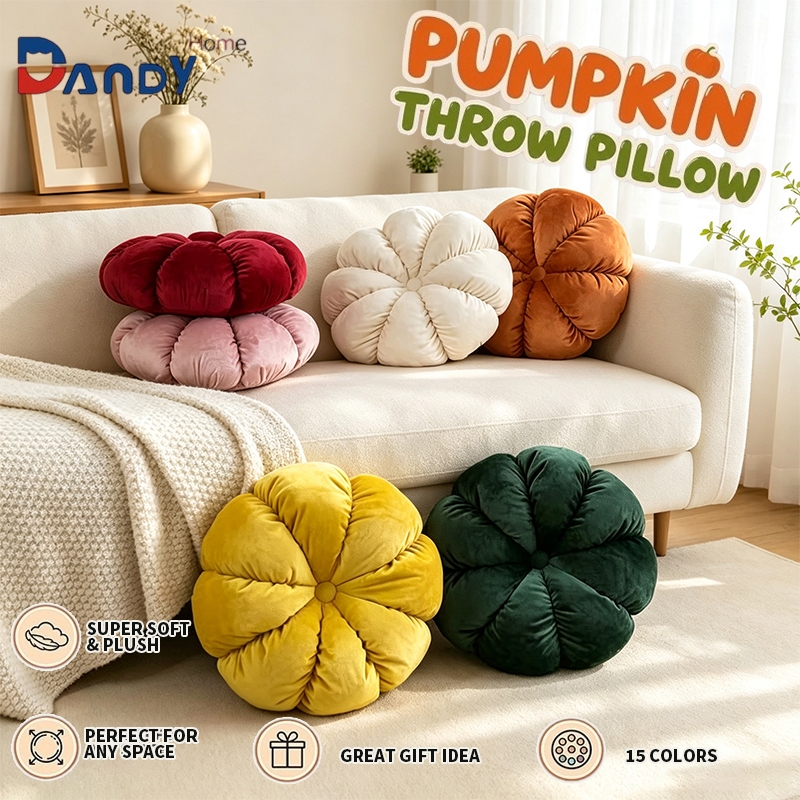 Nordic style pillow Dutch velvet pumpkin cushion handmade pleated cushion office bay window cushion