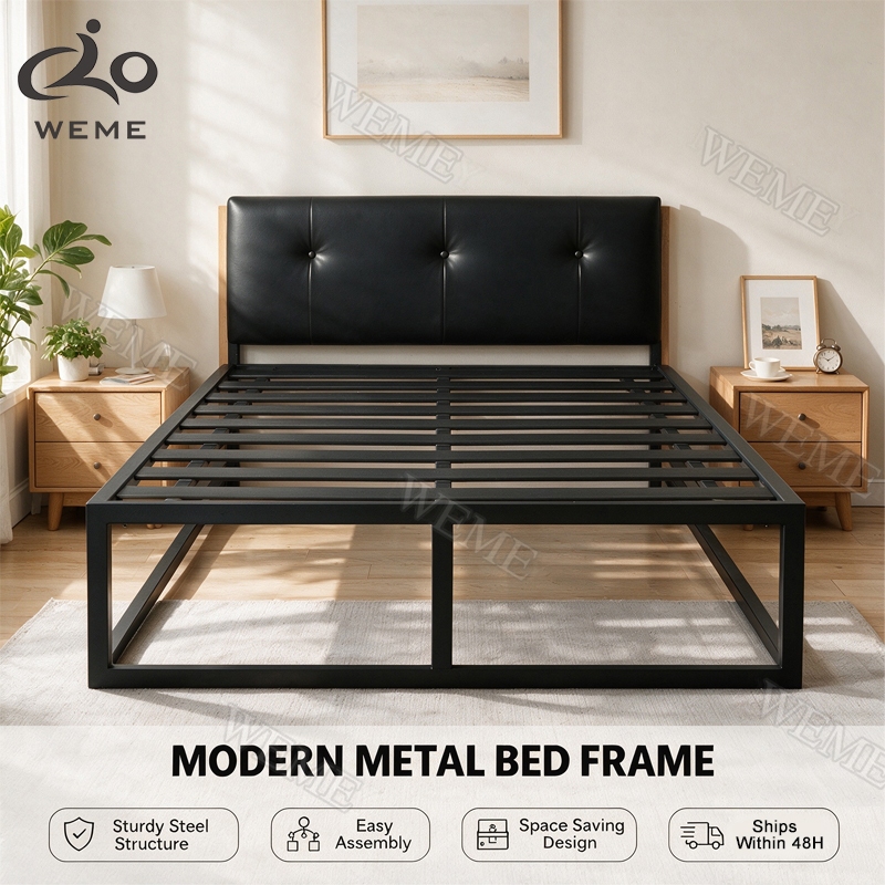 Royal Minimalist Iron Bed Frame High Load Premium Bearing Single\Double Bed Sturdy Metal Bed Frame