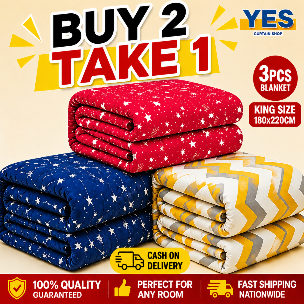 B2T1 3PCS Yayamanin Blanket 180x220cm Malambot Lambot Soft Kumot COD Fast Delivery PH