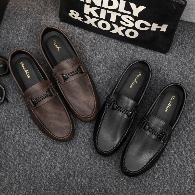 AD-ZiT New Fashion men Loafers Casual Breathable Leather Shoes Formal Work Shoes#DD91