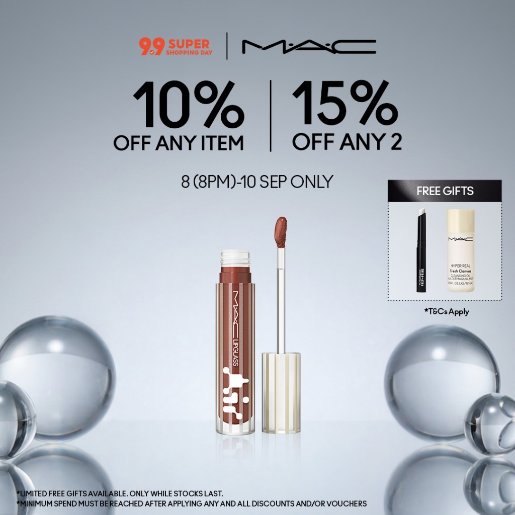 MAC Lipglass Air / Non-sticky Lipgloss with Hydrating & Lightweight Formula