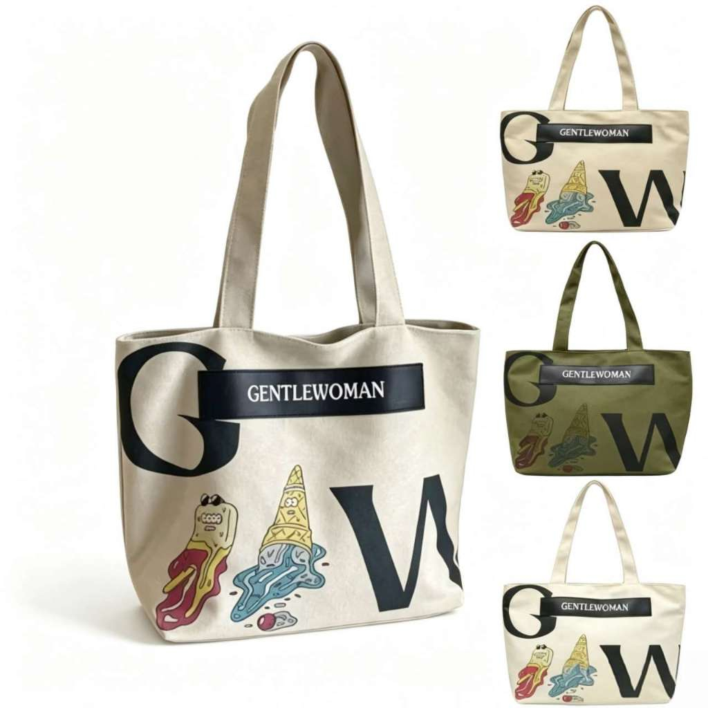 YQY Women's casual canvas student school bag shoulder bag totebag for woman for school college 7103