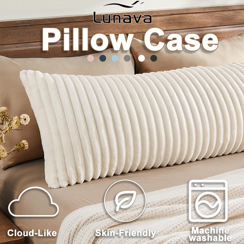 LUNAVA Hotdog Pillow Case Big Size Velvet Pillow Cover Throw Long Pillow Case 54"x20"