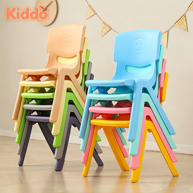 Kiddo Chair For Kids Stackable Kid's Backrest Stool Kids Chair With Back Rest Kindergarten Chairs