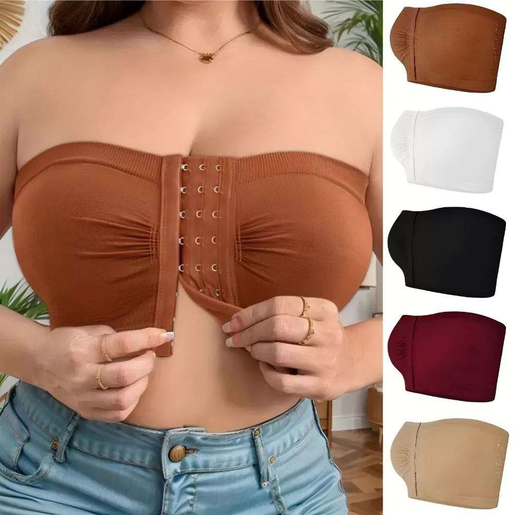 Plus-size Strapless Seamless Sports Bra Good Breast Support Stylish Back Wireless Bra