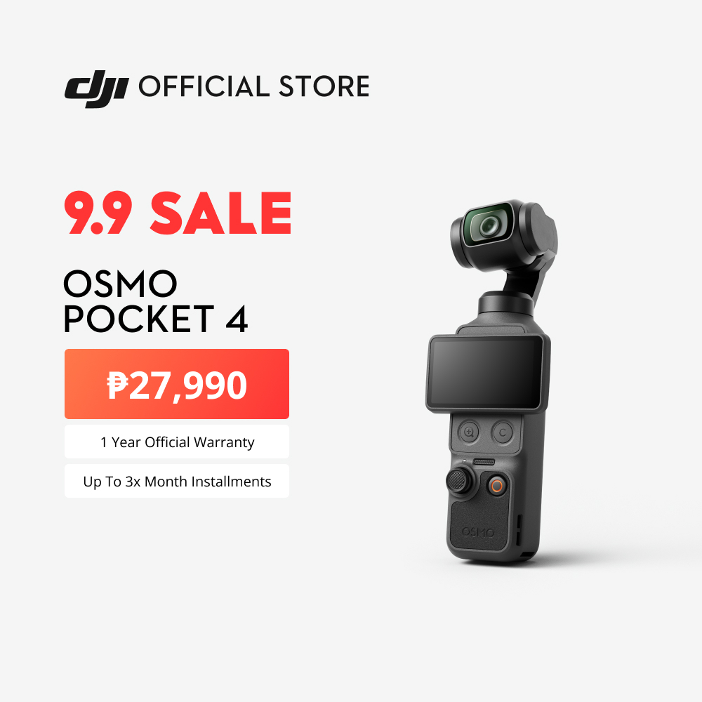 DJI Pocket4 - 1 Inch CMOS | 4K 240fps | 10bit DLog M | 3 Axis Gimbal | 107GB Storage