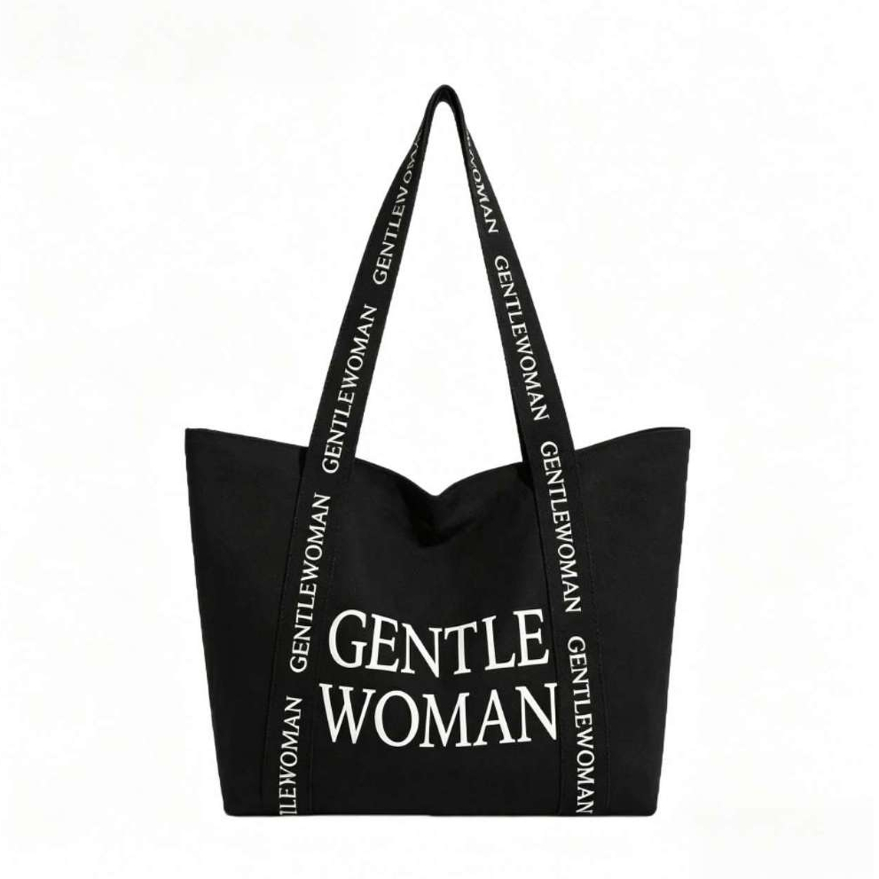 YQY New canvas Large Capacity shoulder bag with zipper commuting Tote Bag for woman #8246