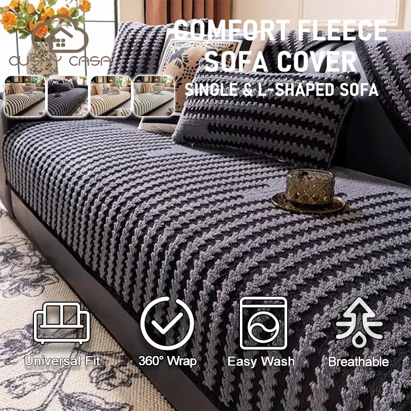 CushyCasa Sofa Cover Soft Fabric Anti-slip Washable Durable Four Season Universal Sofa Couch