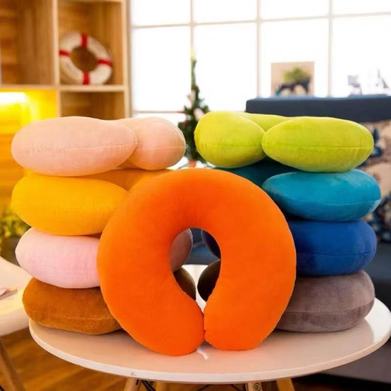 Travel U Shape Neck Pillow Head Cushion Pillow,Neck Support Pillow Fiber Filled,Travel Pillow