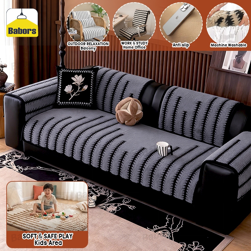 Sofa Cover Velvet Thickened Durable Soft Fabric Sofa Mat Sofa Cover Set L Shape Sofa Cover