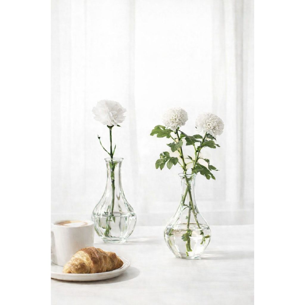 Vase Slim clear glass, 17 cm (6 ¾ ")