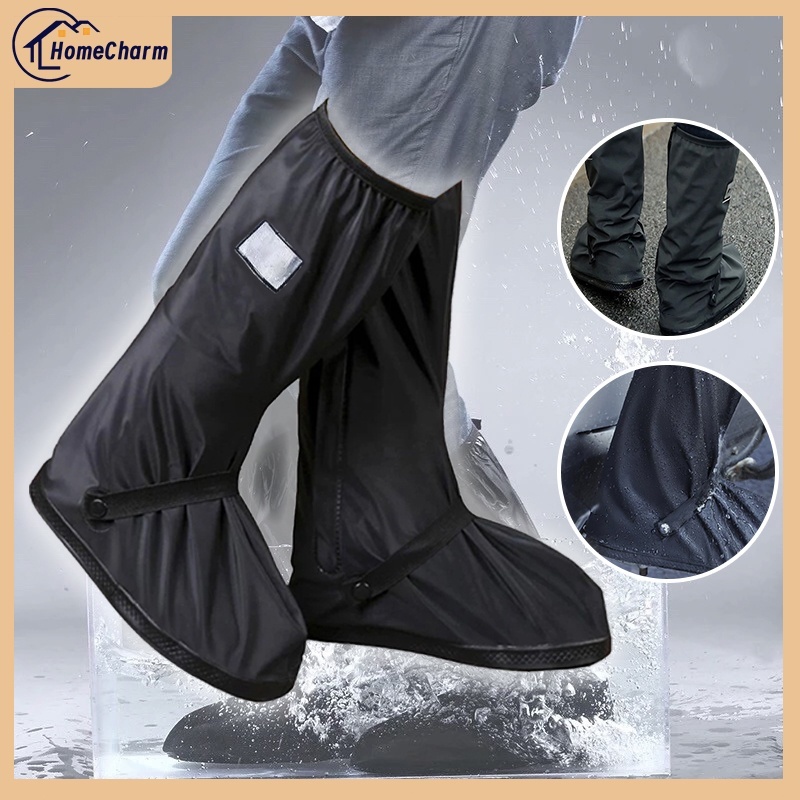 Waterproof Rain Boots Long Thick Non-slip Waterproof Travel Shoe Covers Adult Raincoat Unisex B38