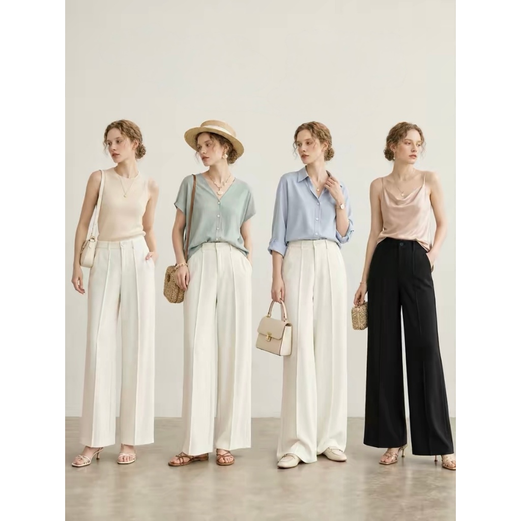 Highwaist baggy pants for women | Premium Tailored Trousers-Casual, Formal Attire & Everyday Wear Wo