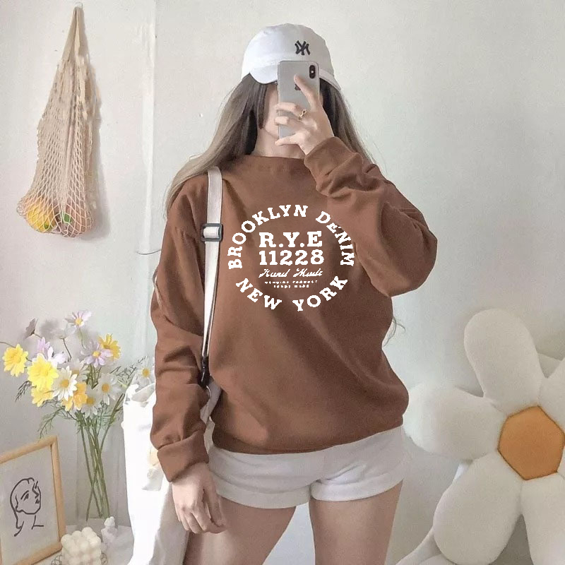 GJ Pullover Sweater for Women Jacket Casual Sweater Long sleeve Crewneck Sweatshirt Oversized