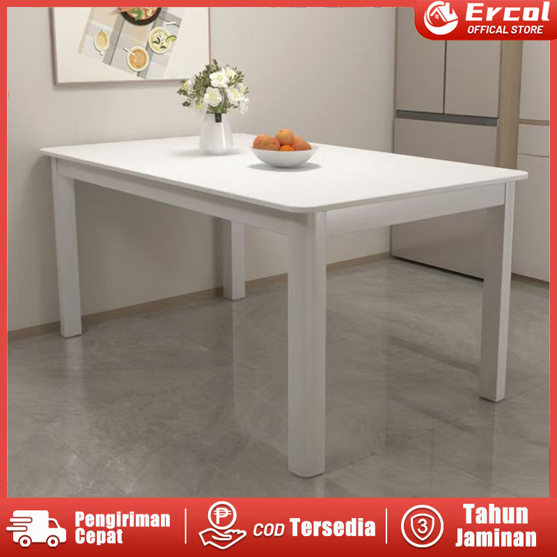 Marble slate dining table square light luxury dining table iron table legs kitchen dining table
