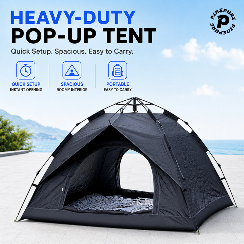 Waterproof Outdoor Camping Tent For 2 to 6 People Double Layer With Automatic Setup For Travel Beach
