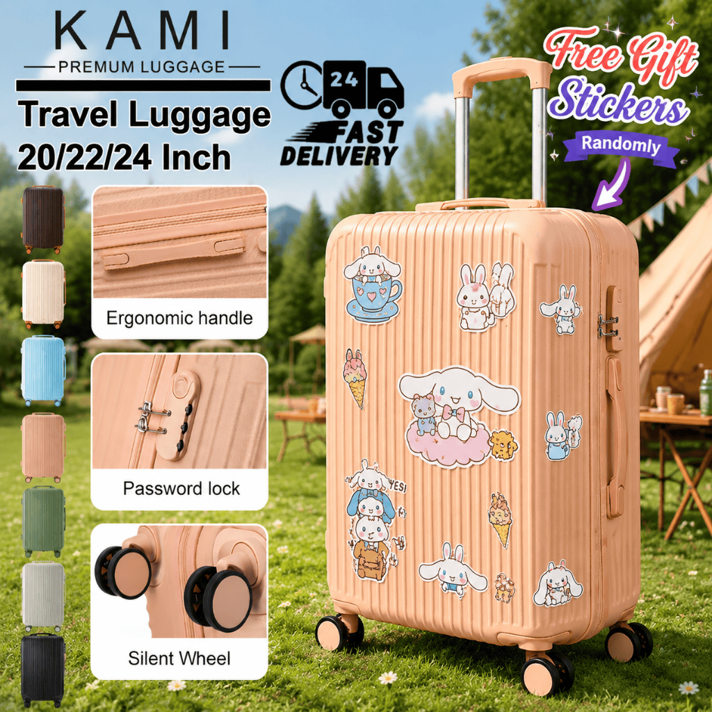 20/22/24 Inch Luggage Bag Portable Hard Case Waterproof Lightweight Suitcase 4 Wheels 360 Rotation