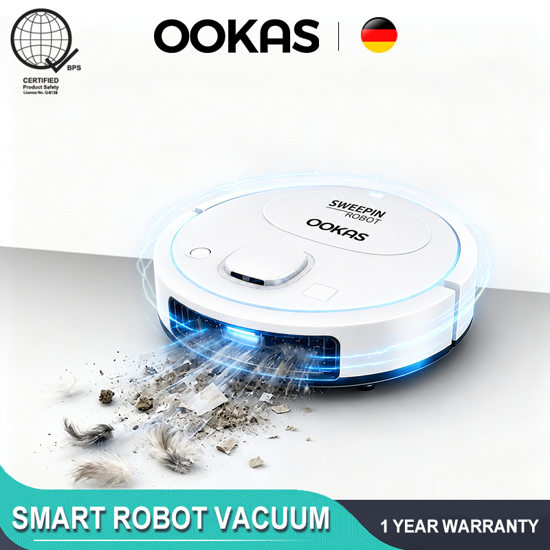 OOKAS 3 in 1 Smart Robot Vacuum Cleaner For Home Automatic Dust Mite Vacuum Cleaner Smart Home