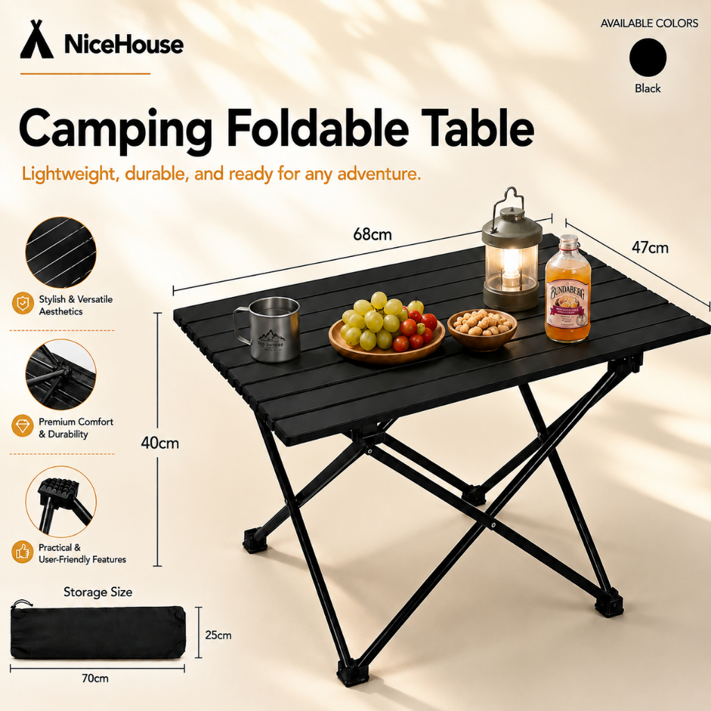 Folding Storage Camping Table Portable for Barbecue Picnic Outdoor High Strength Aluminum table