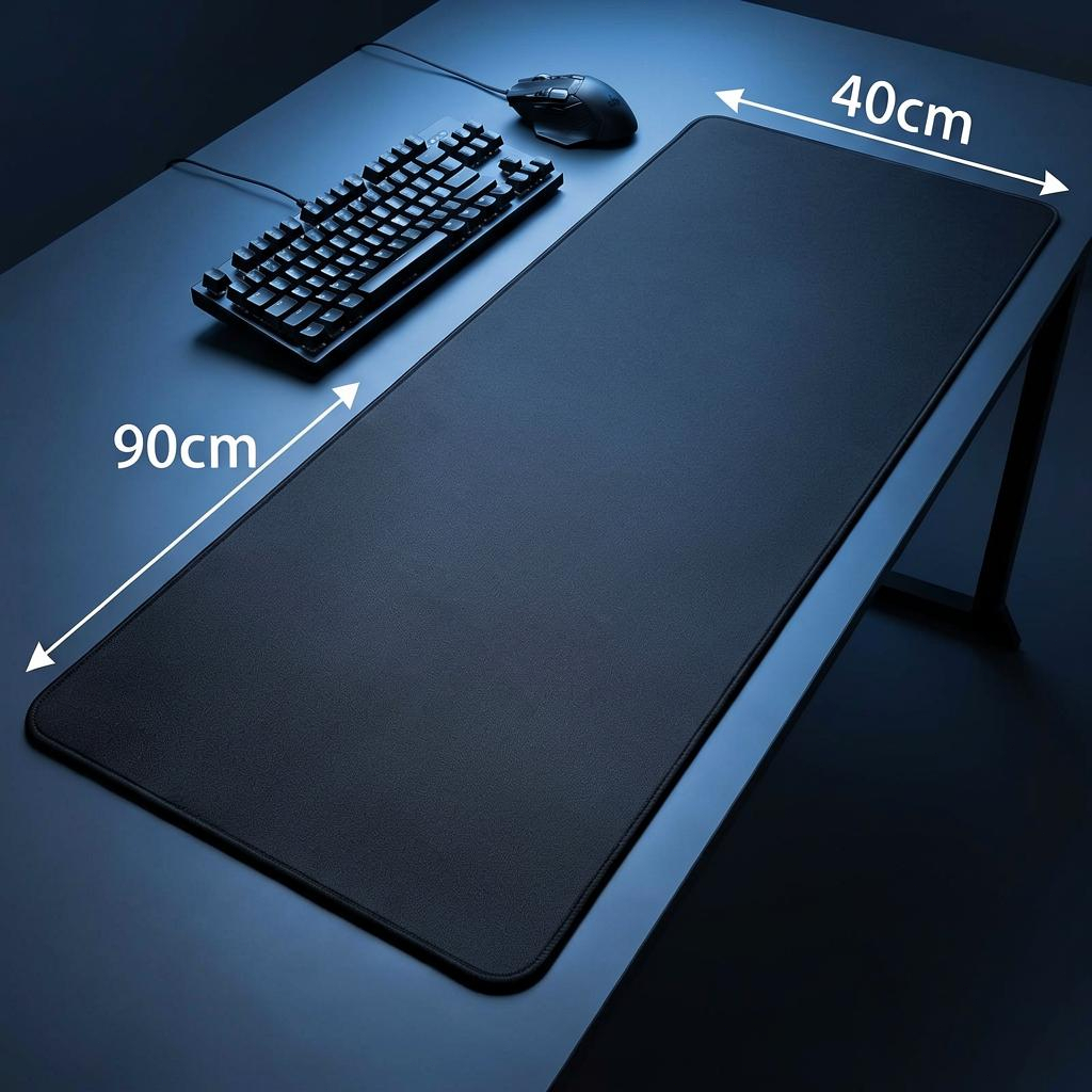 90x40cm Large Pure Black Gaming Mouse Pad Thick Non-Slip Rubber Desk Mat for PC Laptop