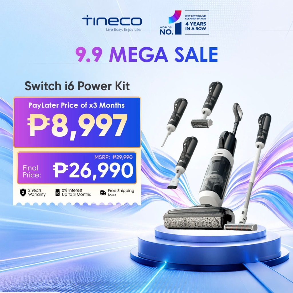 【NEW】Tineco FLOOR ONE i6 Power Kit Wet Dry Vacuum Cleaner | 20,000 Pa | 65 Minutes Runtime
