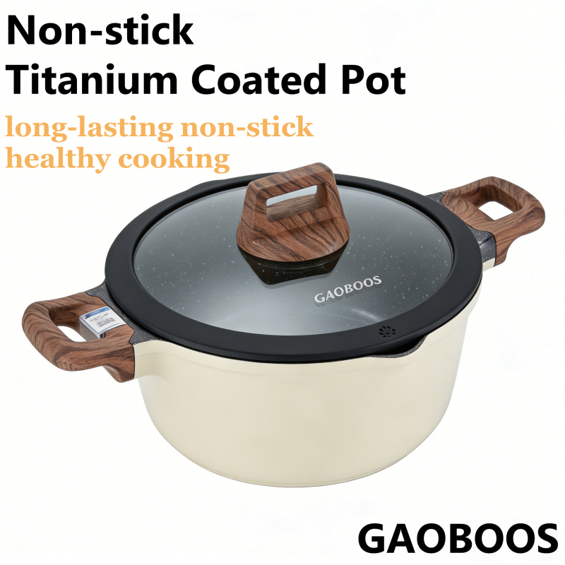 Gaoboos Nonstick Casserole Soup Pot Sauce Pot with Lid large suitable for Induction Cooker Gas Stove