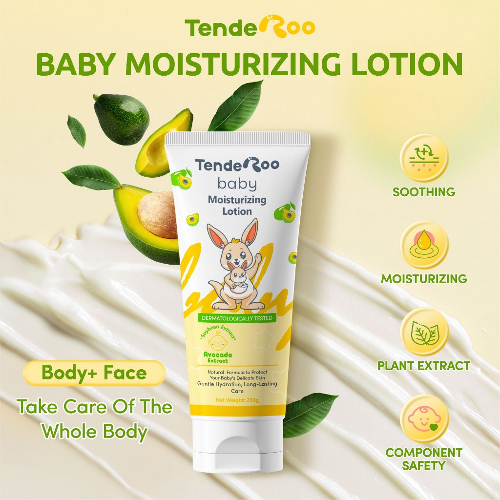 [FDA Approved] Tenderoo Baby Moisturizing Lotion Avocado Plant Extract Gentle Safe Soothing 200ml