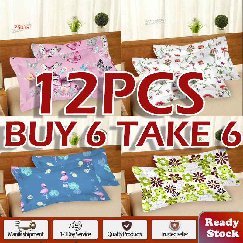 12PCS Pillowcase Punda Ng Unan 18x28Inch Pillow Case Bedsheets Plain Silk Cotton Free Shipping
