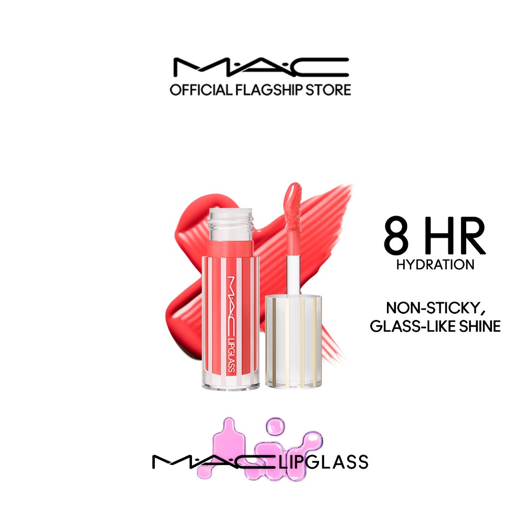 MAC Lipglass Air Non-Sticky Gloss Mini M·A·C| Non-Sticky Lip Gloss, Glass-Like Shine, 7% Blend