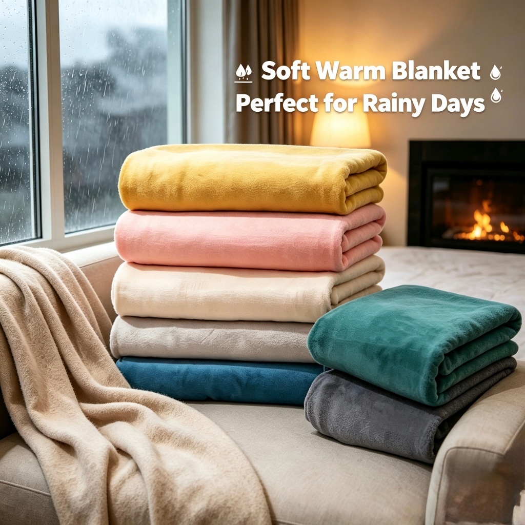 TNC Plain Micro Fiber Blanket Soft,Fluffy And Warm Fur Blanket 180x200Cm (QUEEN SIZE)