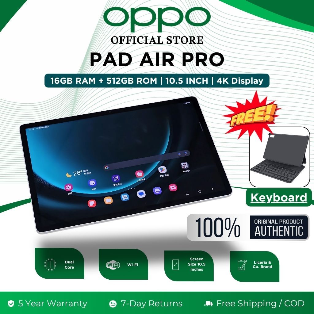 Pad Pro Tablet | 16GB RAM + 512GB ROM | 4G LTE Dual SIM | Android 12 | For Online Class & Study pro