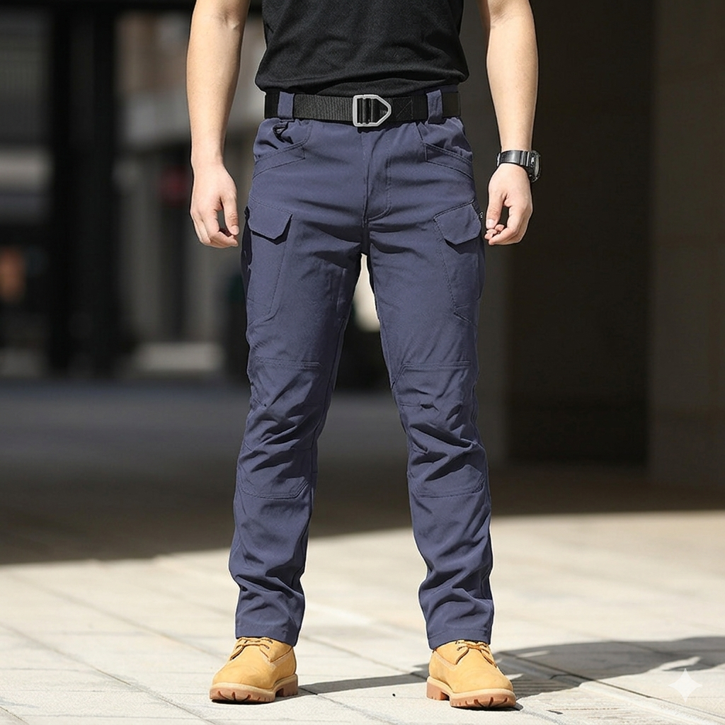 Men's Stretchable Wear-resisting Waterproof Pants Outdoor Trousers Soft Shell Quick Dry Cargo Pants