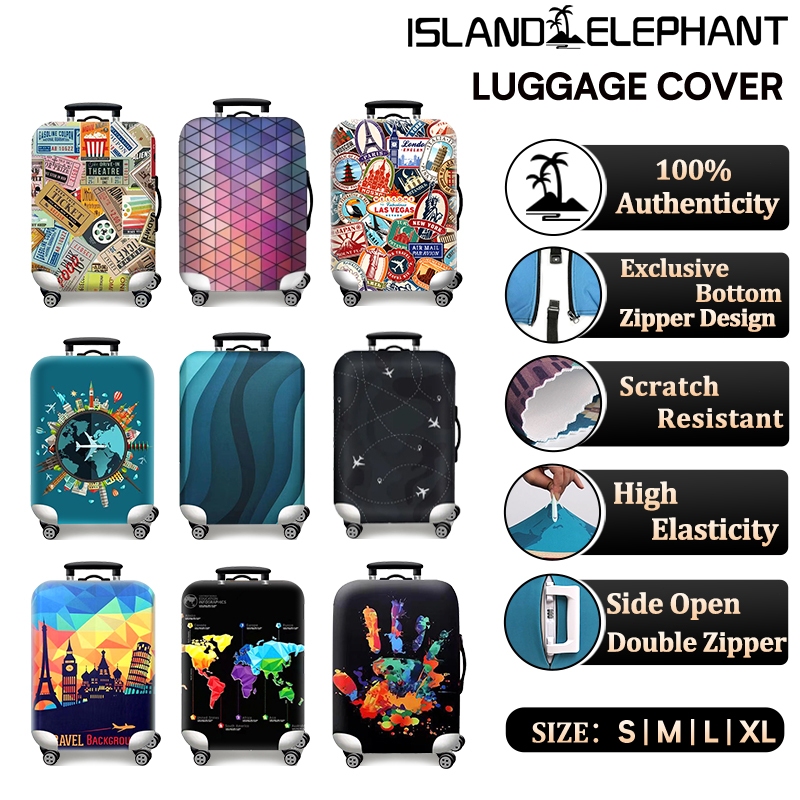 ISLAND ELEPHANT Luggage Cover Protector Scratch Proof Dustproof 20-28Inch Travel Essentials