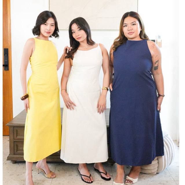 JENNIE DRESS — BF CLOTHING CORSET-STYLE TIES DRESS WITH RIGHT SIDE POCKET
