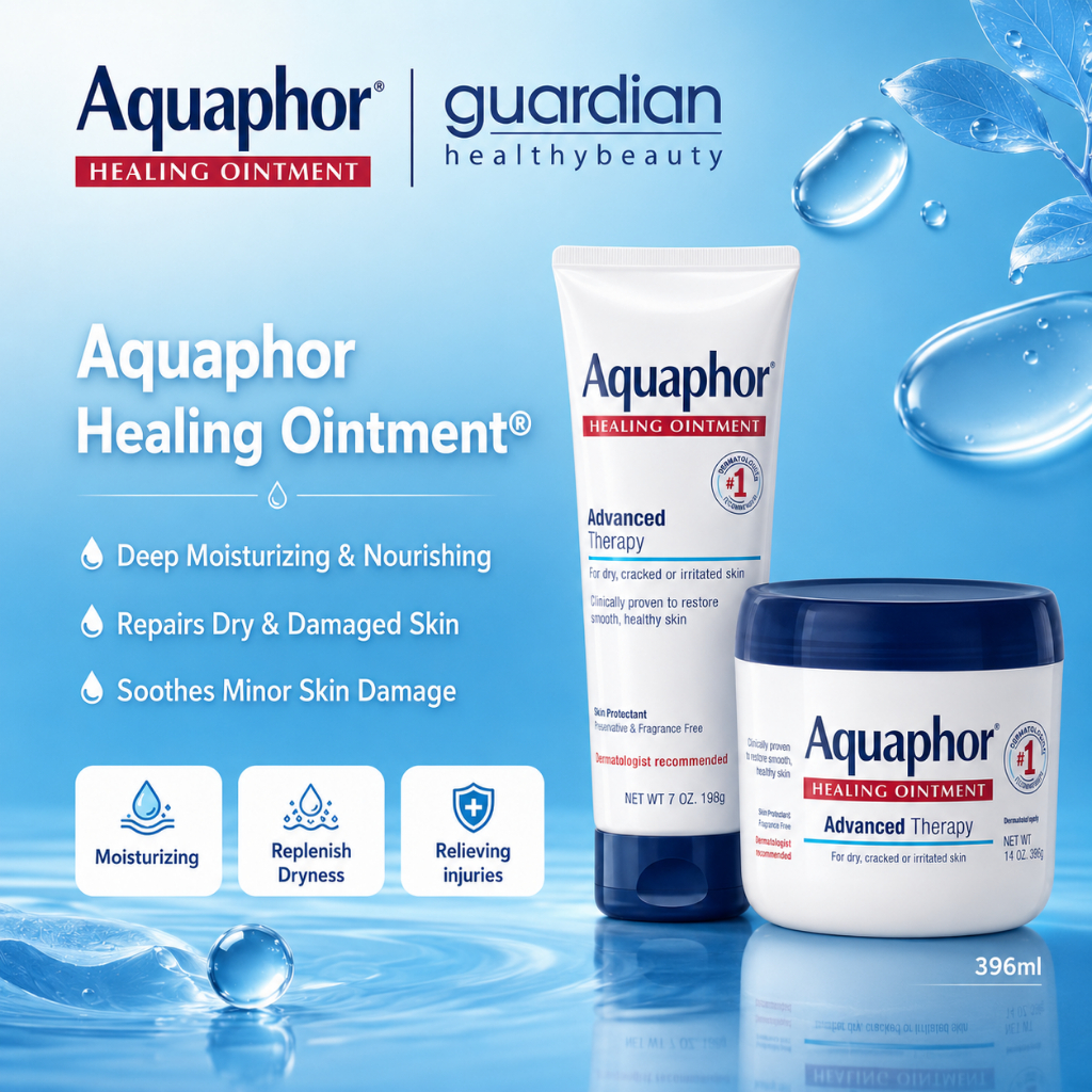 AQUAPHOR Healing Ointment，Advanced Body Moisturizer, For Dry, Cracked Skin, Minor Cuts And Burns.