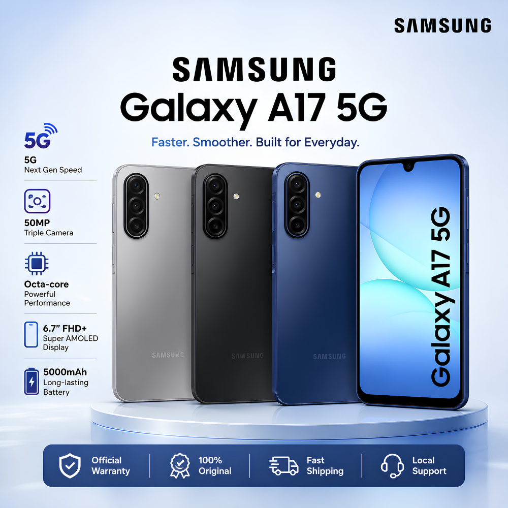 Samsung Galaxy A17 5G (8GB+256GB) | 50MP Camera | 5000mAh Battery | 6.7" Display | Dual SIM