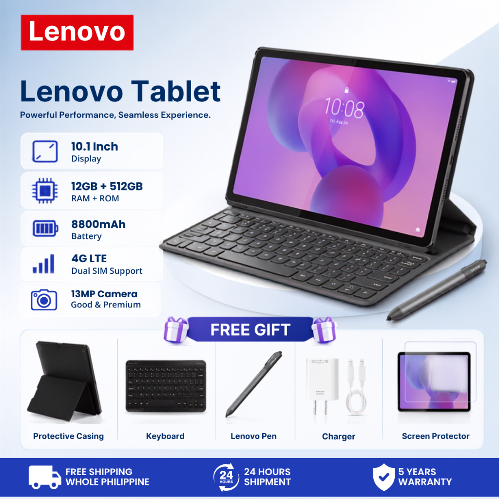 𝗟𝗲𝗻𝗼𝘃𝗼 Tab 11 Pro Android 5G Tablet 10.5 inches 12GB+512GB Dual SIM4K Display Student WIFI Tab