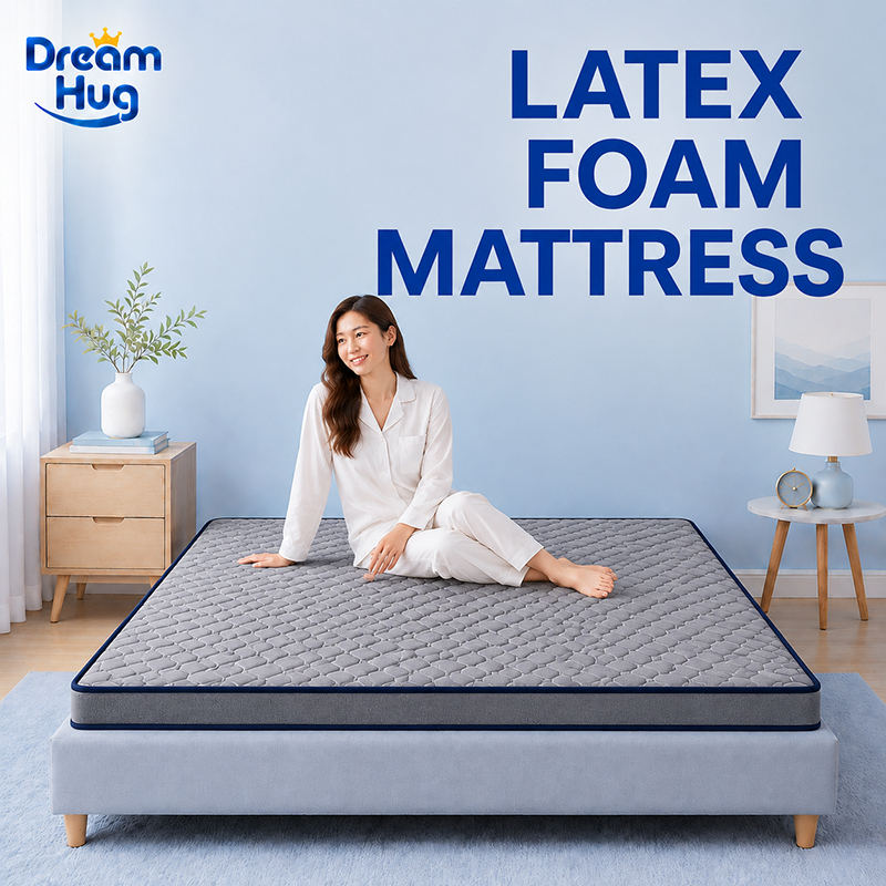 DreamHug Thick Memory Foam Mattress Latex Foldable Single/Double/Queen/King Bed for Students Adults