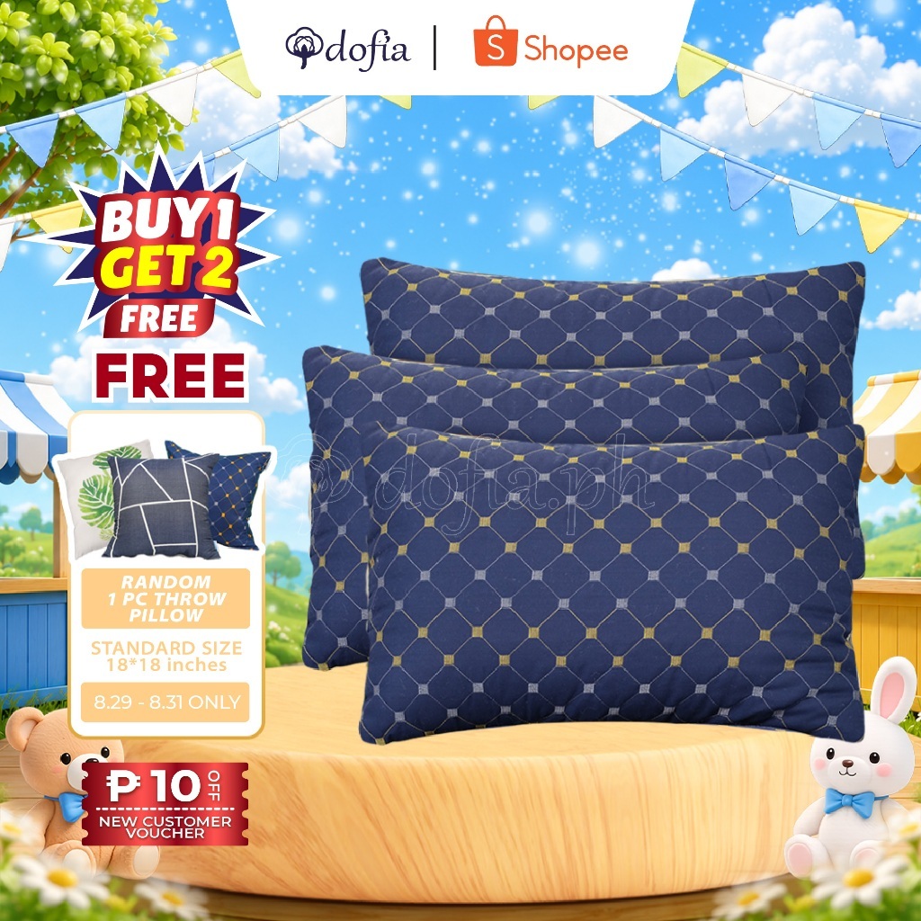 【WITH FREEBIE THROW PILLOW】【Buy1 Get 2 Free】Dofia Starry Sky Pillow, Soft, Comfortable and Fluffy