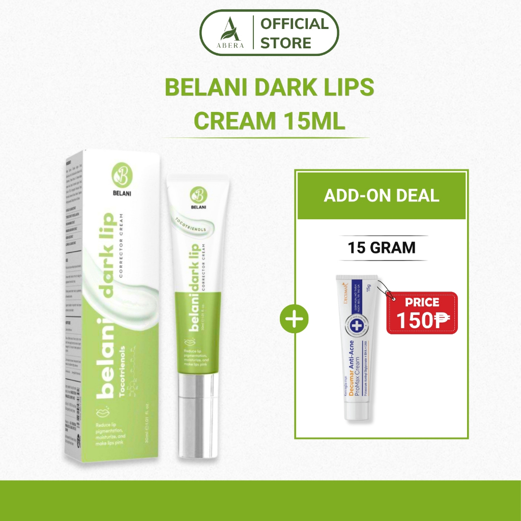 Belani Dark Lips Cream 15ml. Balm For Dark Lips Treatment, Brighten & Soften Lips
