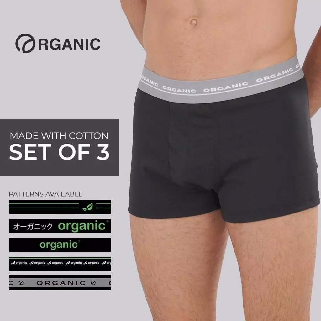 Organic Boxer Brief Men Original Set of 3 Boxer Short for Men Random Colors Underwear for Men