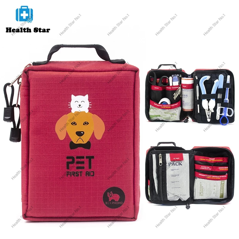 First Aid Kit for Travel&Home Pet Emergency Kit for Dog&Cat 160 Pcs First Aid Supplies