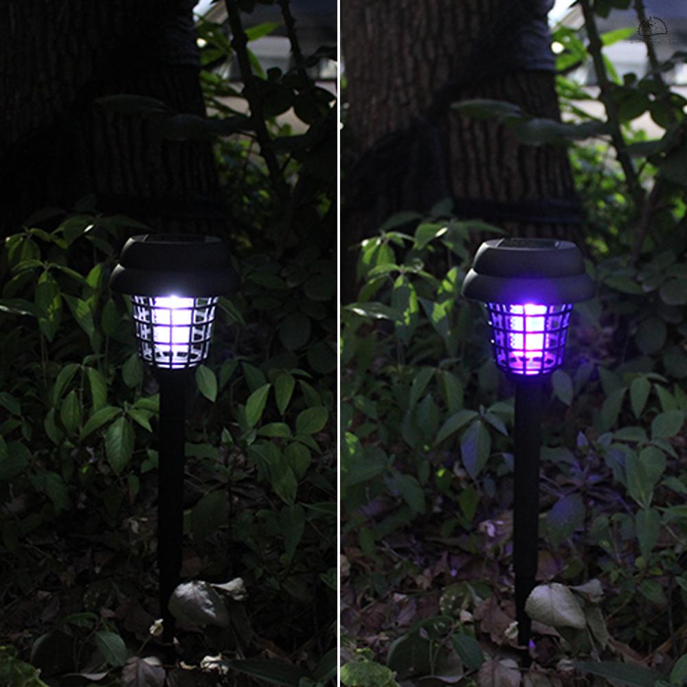 SESG 2PCS Mosquito Repellent Killer Lamp Solar Powered Outdoor Garden LEDs Light