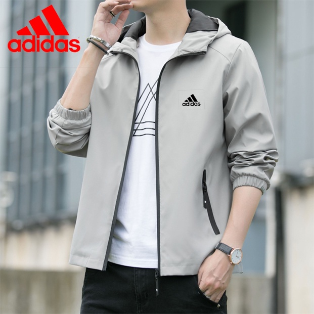 Adidas Sports Jacket black-white abstract pattern casual look Fashion Jackets Sports Jackets 