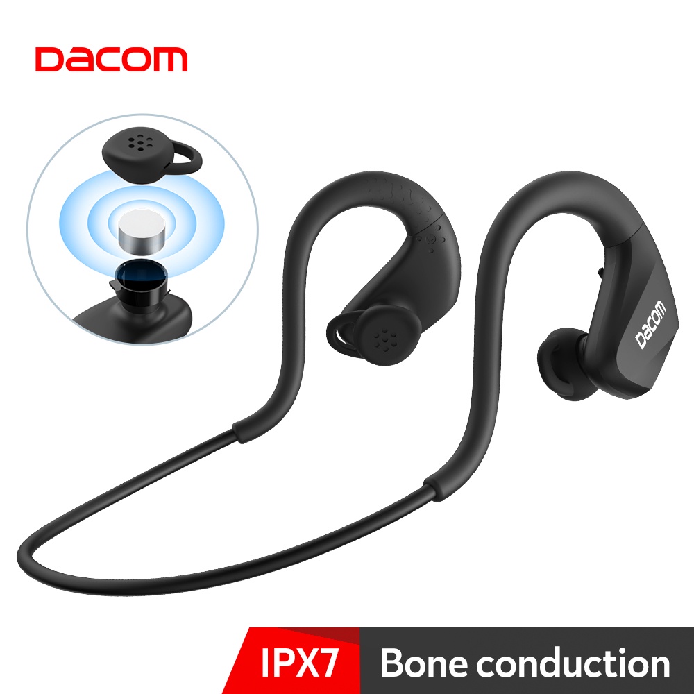 DACOM E60 IPX7 Waterproof Bone Conduction Headphones Stereo Bass Wireless Earphone ENC Noise Cancellation Earbuds